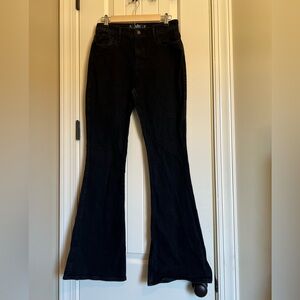 Hollister California High-Rise Vintage Flare Classic Stretch Black Denim 7 Long